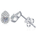 Sterling Silver Moissanite Gourd Earrings, Wholesale for Women-0-3