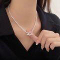 wholesale S925 Sterling Silver Italian Pumpkin Bead OT Clasp Necklace Women Korean Minimalist Design Round Bead Heavy Work Choker-0-2