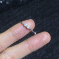 Metal Alloy Minimalist Moissanite Tail Ring for Women, Korean Style Wholesale-0-1