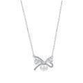 Sterling Silver Iridescent Butterfly Necklace, Minimalist Summer Pendant-0-3