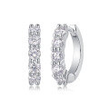wholesale S925 Silver Dawn Hoop Earrings with Moissanite, New Style Amazon Cross-Border Best-Seller Ready-to-Ship Wholesale from Source-0-1