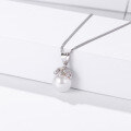 wholesale S925 Sterling Silver Korean Japanese Style Minimalist Cubic Zirconia Pearl Collarbone Necklace Women's Fashion Freshwater Pearl Pendant-0-1