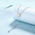 wholesale S925 Sterling Silver Women's Freshwater Pearl Pendant Moissanite Collarbone Chain Korean Style Luxury Line Tassel Necklace-0-1