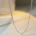 wholesale S925 Sterling Silver Women's Necklace Choker Chain Simple Cross Chain Twist Chain Pearl Chain Wholesale-0-2