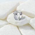 wholesale S925 Sterling Silver 25 Carat Square Pagoda Moissanite Ring Women's Silver Jewelry Accessories High-End Men's-0-1