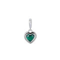 wholesale 925 Sterling Silver Women's Zodiac Birthstone Heart Necklace, Ins Style, Versatile Diy Pendant, Ready Stock Wholesale-0-13