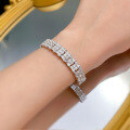 wholesale 925 Silver Mù Jǐng Jewelry New Luxury Full Diamond Bracelet Couple Edition Extravagant Full Diamond Niche Design European and American Style-0-3