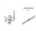 wholesale 925 Sterling Silver Zirconia Bee L-shaped Nose Stud Piercing Jewelry Qingdao Wholesale-0-5