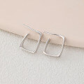 wholesale Metal material, geometric square fashion 925 sterling silver niche minimalist ins style earrings,-0-2