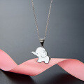 wholesale 925 Sterling Silver Amazon Bestseller Elephant Necklace for Women,Cartoon Enamel Lucky Elephant Pendant Animal Jewelry-0-0