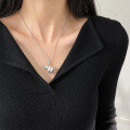 wholesale S925 Silver Fresh and Sweet Ins Style Niche Design Exquisite Brushed Gourd Necklace Y02077-0-1