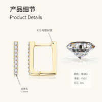 Sterling Silver Exaggerated European Cross-border Earrings with Moissanite Stars [Clearance Free Shipping]-Style H [Clearance Sale - Free Shipping] Gold  925 Silver