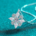 S925 Sterling Silver Moissanite Marquise Pear Pendant Necklace, Luxurious and Elegant-0-0
