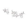 wholesale S925 Sterling Silver Cross-Border Hot-Sell Asymmetric Agile Butterfly Ear Studs Fashionable Light Luxury High-End Earrings for Women-0-4