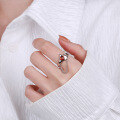 wholesale S925 Sterling Silver Korean Japanese Style Geometric Irregular Chain Stackable Ins Trendy Open Ring-0-3