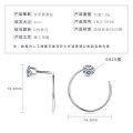 S925 Sterling Silver D Color Moissanite Earrings, Simple Design, Cross-Border Live Streaming, Daily Commute Wholesale-0-14