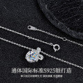 Metal Butterfly Pendant Necklace with Zircon-0-0