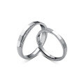 wholesale S925 Sterling Silver Nalan Galaxy Couple's Ring, Möbius Plain Loop Adjustable Jewelry J9856-0-4