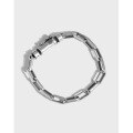 wholesale S925 Sterling Silver Korean Version INS Original Niche Design Minimalist Vintage Distressed Chain Textured Bracelet for Women-0-0