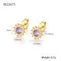 wholesale 925 Sterling Silver Inlaid with Diamond Zircon Sunflower Stud Earrings Simple Ins Snowflake Full Diamond High-end Versatile Personalized Earrings-0-6