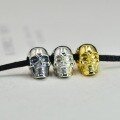 wholesale Metal Material 925 Sterling Silver Retro Skull Punk Hollow-Out Bead Spacer Beads Buddhist Bracelet Stringing DIY Loose Beads Accessories Jewelry-0-2