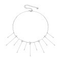 wholesale 925 Sterling Silver Necklace, Ins Style Star Moon Pendant with Tassel, Long Chain, Niche, Luxury, High-End, European and American Aesthetic-0-4