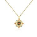 wholesale 925 Silver Bfirst Original Dunhuang Lotus Pattern Micro-Inlaid Colorful Zircon Necklace for Women, New Chinese Style Jewelry Wholesale-0-5