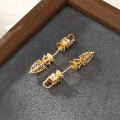 wholesale S925 Sterling Silver Gold Plated DIY Accessories Vajra Pestle Pendant Connector for Collectible Bracelet Necklace Ornament-0-2