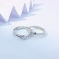 wholesale S925 Sterling Silver Love Knot Couple Rings, Small Batch Design, Versatile and Unique for Boyfriend/Girlfriend Proposal Matching Bands-0-0