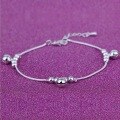 wholesale S925 Sterling Silver Fashion Korean Style Minimalist Cute Three Bells Anklet, Versatile Elegant Bracelet Wholesale Jewelry-0-2
