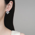 S925 Sterling Silver Moissanite Floral Stud Earrings for Women-0-2