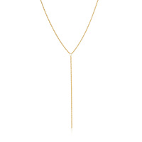 wholesale S925 Sterling Silver Y-shaped Daily Wear Necklace For Women, Cross-border European And American Ins Simple Collarbone Chain-Gold 925 silver