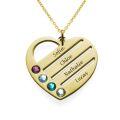 wholesale Handmade Personalized Metal Name Necklace Engraved Name Pendant Heart-Shaped Jewelry Birthday Stone Gift Drop Shipping-0-3