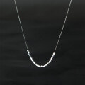 wholesale Sterling Silver Small Square Necklace Minimalist Geometric Design Ins Collarbone Chain D9234-0-1