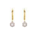wholesale 925 Sterling Silver Geometric Moissanite Ear Studs New Fashionable OL Style Earrings for Women-0-1