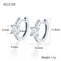 wholesale [925 Sterling Silver] Square-shaped Colored Zircon Ear Studs, Cross-Border Hot Pick, Niche High-End Ear Hoop Jewelry-0-11