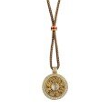 wholesale S925 Silver New Chinese Style Ancient Eight-Treasure Compass Pendant Necklace with Luxurious Brown Rope, Live Stream New Release by Mu Jing Jewelry-0-4