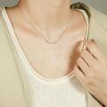 wholesale S925 Sterling Silver Necklace for Women, Trendy Hot-Selling Accessory, Minimalist Niche Design Necklace-0-3