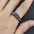 wholesale S925 Sterling Silver Amazon Bestselling Natural Topaz Ring with Crystal and Garnet, New Style-0-3