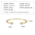 18K Gold Plated S925 Silver Moissanite Water Drop Bangle for Cross-Border Live Streaming-0-5