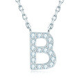 S925 Sterling Silver Necklace with Moissanite Pendant, Unisex Classic Style, Clearance Shipping Included-0-4