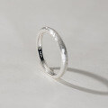 wholesale 999 Silver Accompany You Starry Sky Textured Minimalist Couple Ring R02325-0-4