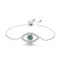 wholesale S925 Sterling Silver Minimalist and Stylish Luxury Moissanite Evil Eye Bracelet for Women, Small and Niche Design Hand Jewelry-0-9