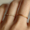 wholesale S925 sterling silver elegant stackable delicate band ring, luxurious and vintage-inspired pinky ring-0-2