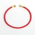 wholesale Open bracelet C-shaped beaded rope plain woven bracelet with sand gold accessories, women's red rope for zodiac year-0-6