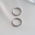 wholesale 925 Silver Plated with White Gold, Exquisite Vintage Hoop Effect Stud Earrings, Elegant New Style-0-2
