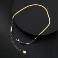 wholesale S925 Silver Summer Korean-style Snake Chain Anklet Minimalist and Fresh Foot Jewelry for Women S4690-0-2