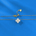 wholesale S925 silver new jewelry four-leaf clover pendant women's lightweight luxury elegant collarbone necklace live streaming necklace-0-3