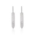 wholesale S925 Sterling Silver ER Frosted Sword Body Ear Studs Women Aloof Style Small Original Ins High-End Elegance Diamond Inlaid Silver Earrings-0-0