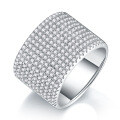 925 Silver 5-Row Full Pave Moissanite Ring for Women, Cross-Border New Luxury Style-0-3